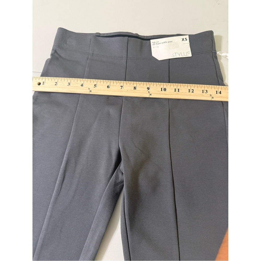STYLUS Women's Tailored Ankle Pants - Charcoal Gray size XS - Picture 8 of 12